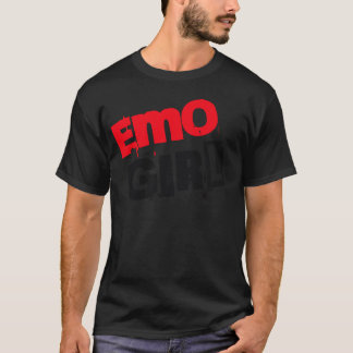 T-shirt Emo Girl Band Design retro