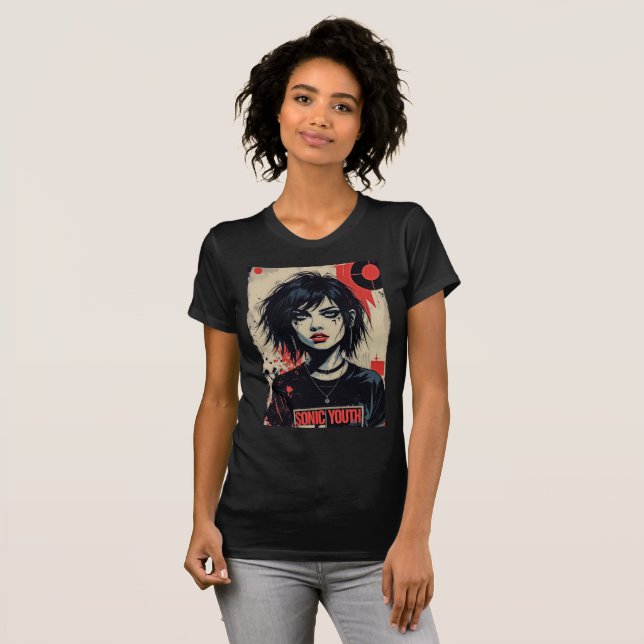 T-shirt Emo Grunge Sonic Jeune Aesthétique Tee (Devant entier)