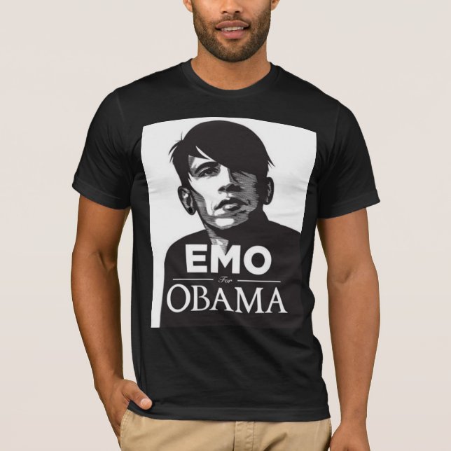 T-shirt Emo Pour Obama (Devant)