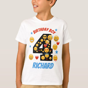 T-shirt Emoji Anniversaire Garçon Quatrième visage sourire