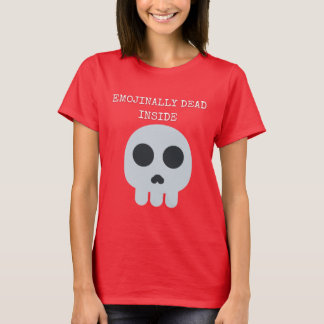 T-shirt émoji drôle de crâne foncé