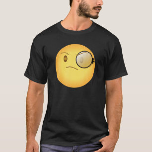 T-shirt Emoji Emoticon Face Emotion Icône Arrogant Monocl