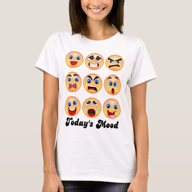 T-shirt emoji, émoticône, humeur d'aujourd'hui, saute de (Devant)