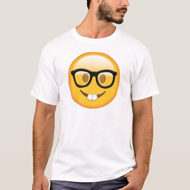 T-shirt Emoji Geeky font face (Devant)