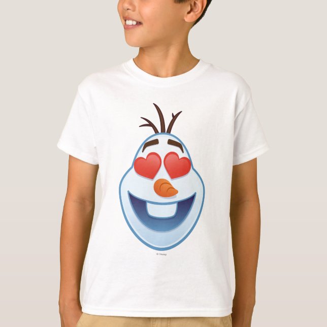 T-shirt Emoji gelé| Olaf aux yeux en forme de coeur (Devant)