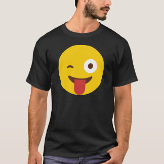 T-shirt Emoji heureux avec la langue