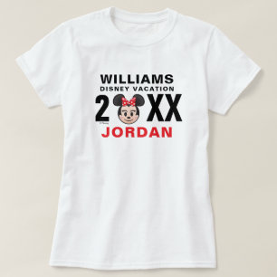 T-shirt Emoji Minnie Mouse - Vacances en famille