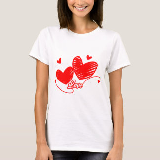 T-shirt Emoji plein de coeur