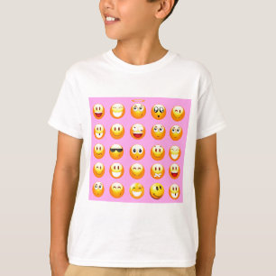 T-shirt émoji rose pastel