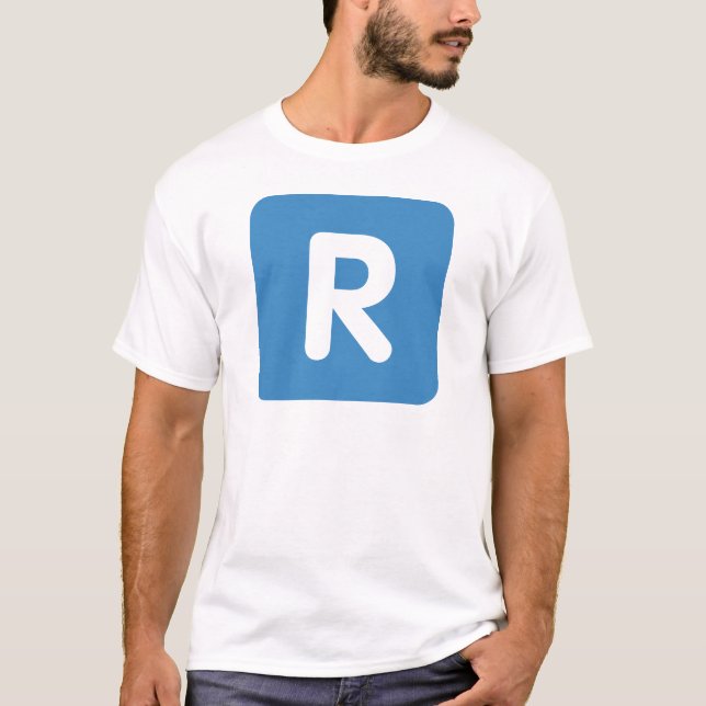 T-shirt Emoji Twitter Letter R (Devant)