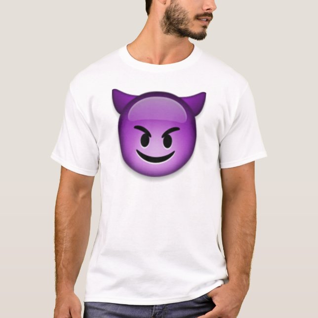 T-shirt Emoji vilain font face (Devant)
