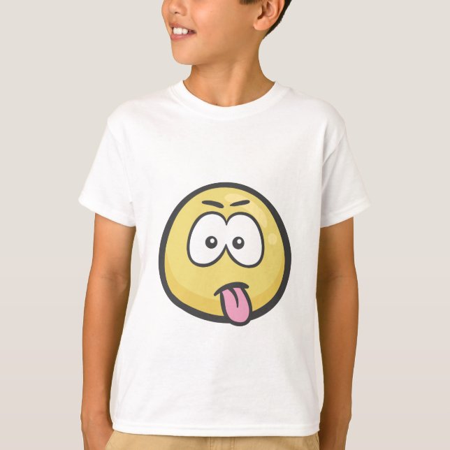 T-shirt Emoji : Visage avec la langue Collée- (Devant)