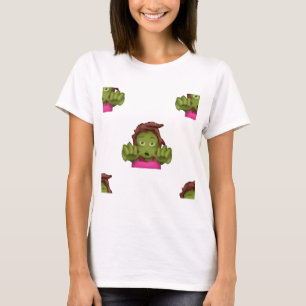 T-shirt emoji zombie femme