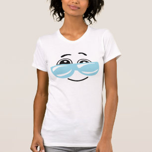 T-shirt Émoticône avec lunettes de soleil