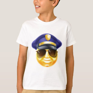 T-shirt Émoticône d'Emoji de police