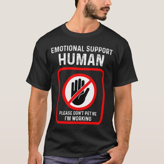 T-shirt Emotional Support Human Halloween Costume (Devant)