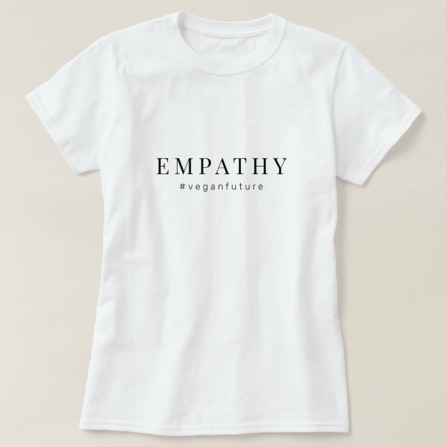 T-shirt EMPATHIE végétale moderne Simple minimal Typograph (Design devant)