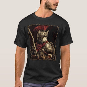 T-shirt Empire SPQR Légion romaine chat Guerrier Japonais