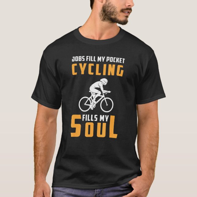 T-shirt Emploi Remplir ma poche à vélo Remplir mon âme Swe (Devant)