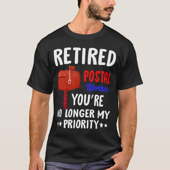 T-shirt Employé de poste retraité (Devant)