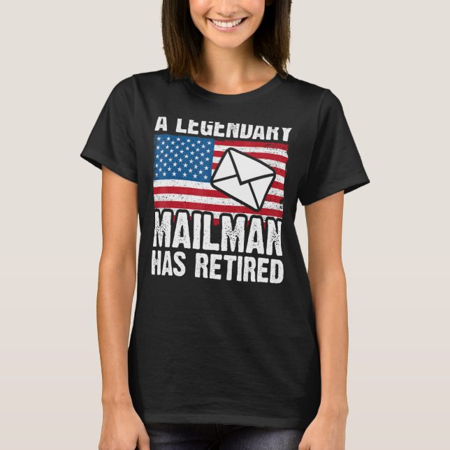 T-shirt Employé de poste retraité Mailman & Mail Carrier R (Devant)