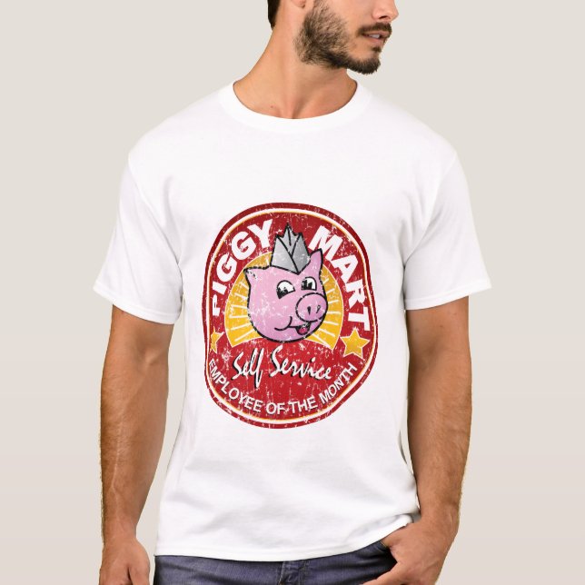 T-shirt Employé porcin de marché du cru de mois (Devant)