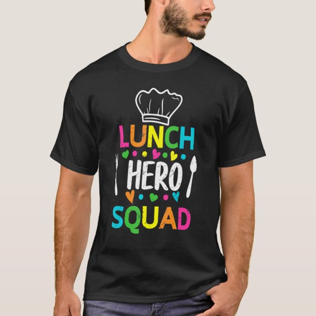 T-shirt Employés de la cafétéria de l'équipe de paniers-re (Devant)