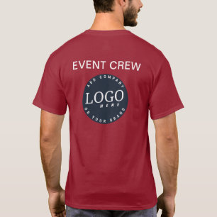 T-shirt Employés du logo et du site Web de votre entrepris