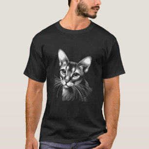T-shirt Empreinte de chat - Abyssinien Papa Maman