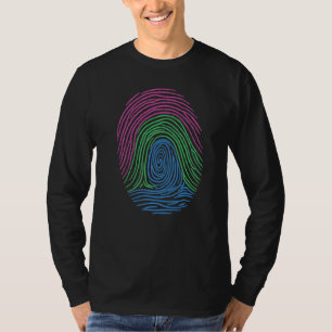 T-shirt Empreinte de drapeau de fierté polyssexuelle Polys