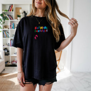 T-shirt Empreinte de grossesse humoristique colorée
