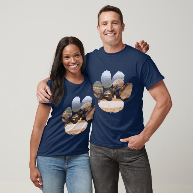 T-shirt Empreinte de la faune africaine Tug éléphant de gu (Unisexe)
