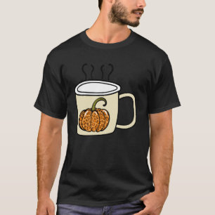 T-shirt Empreinte de léopard Citrouille Spice Coffee Cup G