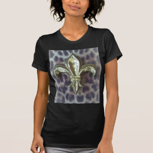 T-SHIRT EMPREINTE DE LÉOPARD DE FLEUR DE LIS ON