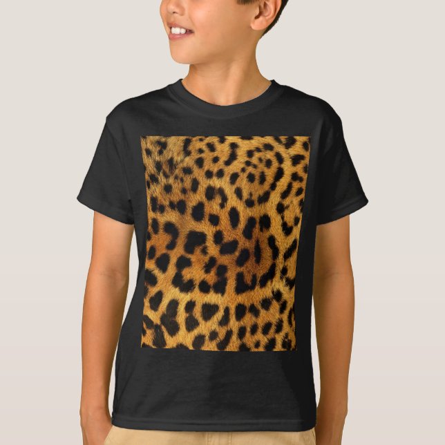 T-shirt empreinte de léopard girly de guépard animal (Devant)