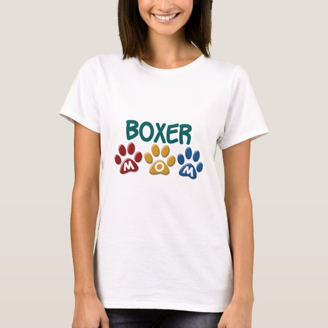T-shirt Empreinte de patte 1 de MAMAN de BOXEUR (Devant)
