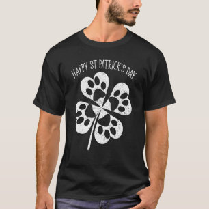 T-shirt Empreinte de patte de chien Joyeux St Patrick's Da