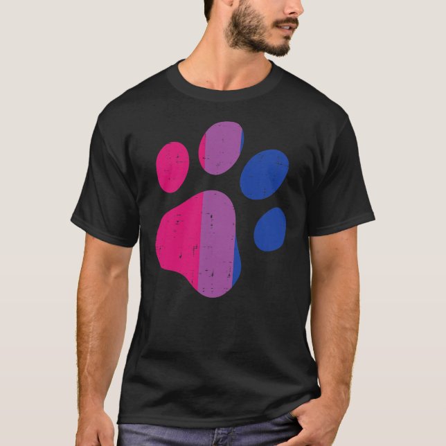 T-shirt Empreinte de patte de chien LGBTQ Gay pride du dra (Devant)