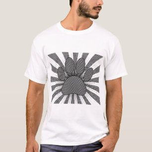 T-shirt Empreinte de patte de chien style manga