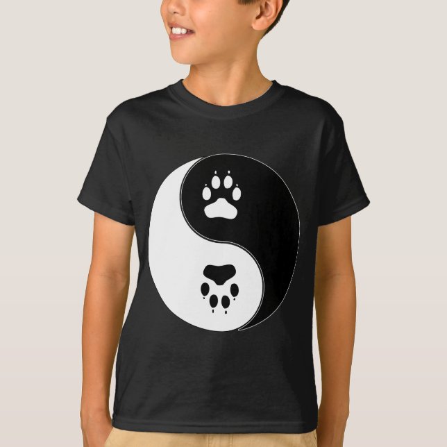 T-shirt Empreinte de patte de Ying Yang (Devant)