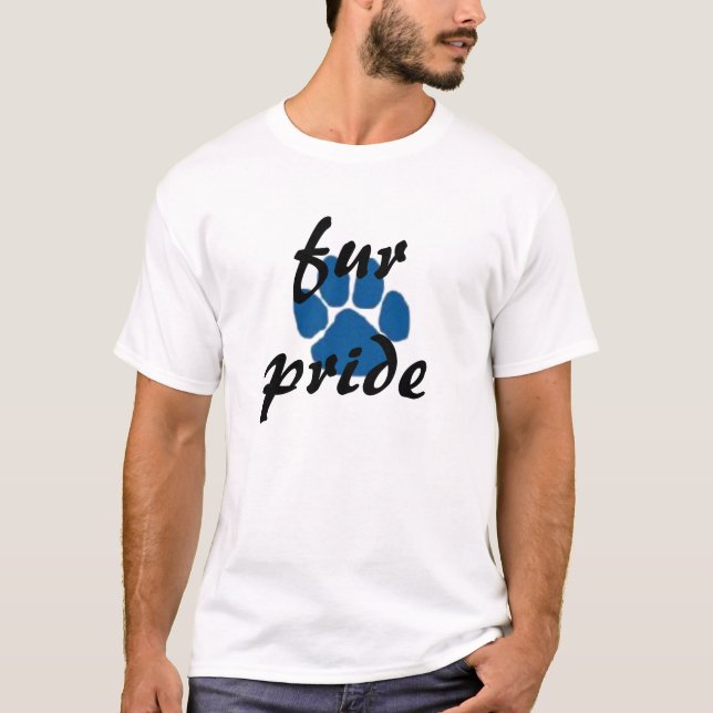 T-shirt empreinte de patte, fierté de fourrure (Devant)
