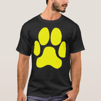 T-shirt Empreinte de patte jaune pour Amoureux de les chie
