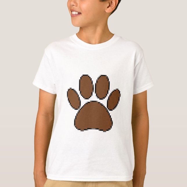 T-shirt Empreinte de patte Pixel Dog (Devant)