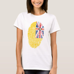 T-shirt Empreinte digitale de drapeau de Niué