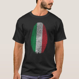 T-shirt Empreinte digitale du drapeau italien C'est dans m