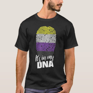 T-shirt Empreinte digitale non binaire C'est dans mon Adn 