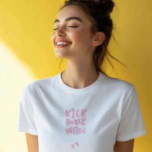 T-shirt Empreinte digitale rose de grossesse humoristique