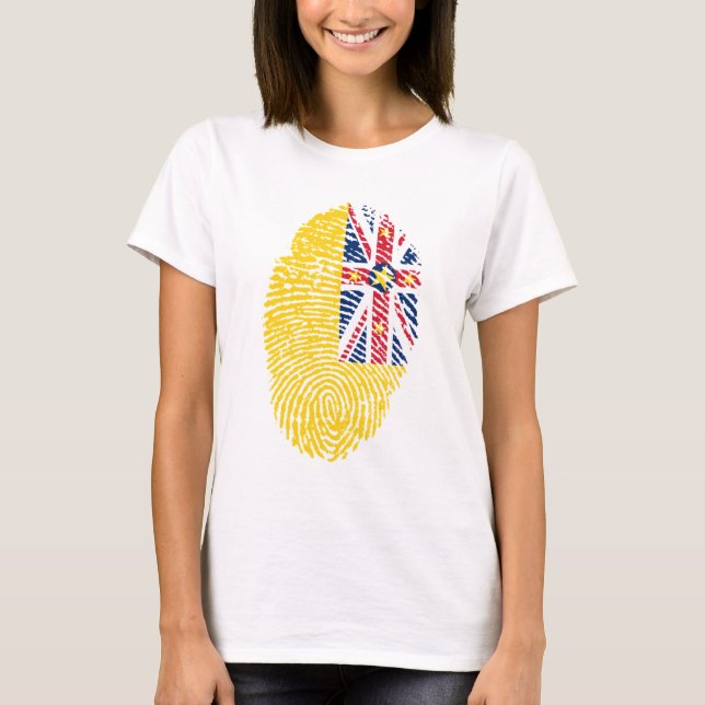 T-shirt Empreinte d'indicateur Niue (Devant)
