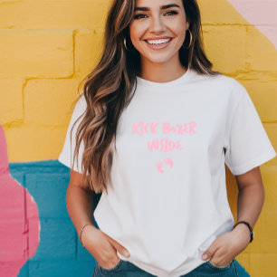 T-shirt Empreinte humoristique rose