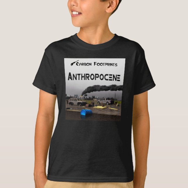 T-shirt Empreintes Carbone - Anthropocène (Devant)